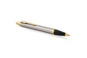 Utensilien zum Schreiben und Zeichnen - Parker IM Kugelschreiber | Brushed Metal | Mittlere Spitze | Blau | Geschenkbox - 1931670