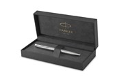 Utensilien zum Schreiben und Zeichnen - Parker Sonnet Kugelschreiber | Edelstahl mit Palladiumzierteilen | Mittlere Spitze | schwarze Tinte | Geschenkbox - 1931512