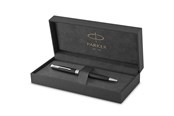 Utensilien zum Schreiben und Zeichnen - Parker Sonnet Kugelschreiber | Matt-Schwarze Lackierung mit Palladiumzierteilen | Mittlere Spitze | schwarze Tinte | Geschenkbox - 1931524