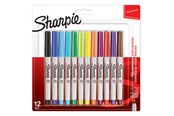 Utensilien zum Schreiben und Zeichnen - Sharpie Permanent Marker | Marker Stifte mit ultra-feiner Spitze | gemischte Farben | 12 Stück Market Set - 2065408