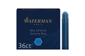 Utensilien zum Schreiben und Zeichnen - Waterman Füller-Tintenpatronen | International Standardgröße | Serenity Blue | 36 Stück - S0713041