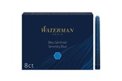 Utensilien zum Schreiben und Zeichnen - Waterman Füller-Tintenpatronen | Extra lang | Serenity Blue | 8 Stück - S0110860