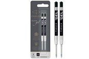 Utensilien zum Schreiben und Zeichnen - Parker Gelstifteminen | mittlere Schreibspitze (0,7 mm) | schwarze QUINK Tinte | 2 Stück - S0881500