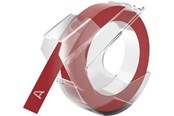 Papier, Fotopapier und Etiketten - DYMO Prägeetikettenband | 9 mm x 3 m Rolle | Weißer Druck auf Rot | Selbstklebend | 1 Stück - 520102
