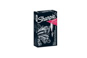 Utensilien zum Schreiben und Zeichnen - Sharpie Metallic-Permanentmarker, feine Spitze, Silber, 12er-Box - 1891063