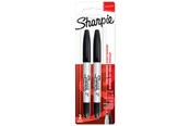 Utensilien zum Schreiben und Zeichnen - Sharpie Doppelseitiger Permanent Marker | Marker Stifte mit Doppelspitze (Fein & ultrafein) | schwarz | 2 Stück - 1986454