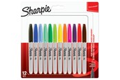 Utensilien zum Schreiben und Zeichnen - Sharpie Permanent Marker | Marker Stifte mit feiner Spitze | gemischte Farben | 12 Stück Market Set - 2065404