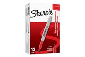 Utensilien zum Schreiben und Zeichnen - Sharpie Permanent Marker | Marker Stifte mit feiner Spitze | Rot | 12 Stück Market Set - S0810940
