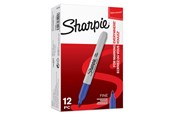 Utensilien zum Schreiben und Zeichnen - Sharpie Permanent Marker | Marker Stifte mit feiner Spitze | Blau | 12 Stück Market Set - S0810950