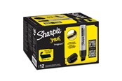 Utensilien zum Schreiben und Zeichnen - Sharpie Pro Magnum Permanentmarker, Keilspitze 9,8/14,8mm, schwarz, 12 Stück - S0949850