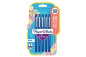 Utensilien zum Schreiben und Zeichnen - Paper Mate Flair Filzstifte | mittlere Spitze (0,7 mm) | blau | 5 Stück - 2028647