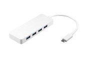 USB-Hubs - Goobay Multiport Adapter USB-Hubs - USB 3.2 - 4 - Weiß - 44770