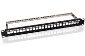 Netzwerk - Kabel - Pro 19 inch (48.3 cm) Keystone blank Patch Panel empty - Schwarz - 4040849957437