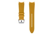 Handys - Anderes Zubehör - Samsung Watch Strap Hybrid Leather Band 20mm M/L - Mustard - ET-SHR89LYEGEU