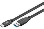 USB Kabel - Pro USB-A <-> USB-C - 0.15m - USB 3.2 Gen 1 - Schwarz - PUSB3.2G1-AC-BLK-3M