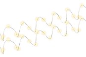 Lampen - Pro 2 x Silver wire light chain with 20 LEDs incl.timer - 4040849445903