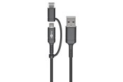 USB Kabel - Pro Charging and synchronisation combination cable (with USB A to Micro-USB & USB-C™) - 4040849718922