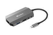 Dockingstationen - Sandberg USB-C 6-in1 Travel Dock - 136-33