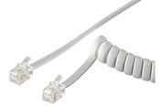 Netzwerk - Kabel - Pro Phone handset spiral cable CCA (copper-clad aluminium) - Weiß - 4m - 4040849686016