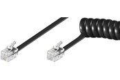Netzwerk - Kabel - Pro Phone handset spiral cable CCA (copper-clad aluminium) - Schwarz - 4m - 4040849680021