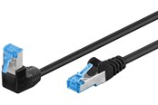 Netzwerk - Kabel - Pro LAN CAT 6A U/UTP 90° - Schwarz - 1m - 4040849515576
