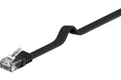 Netzwerk - Kabel - Pro LAN CAT 6 Flat U/UTP - Schwarz - 1m - 95382
