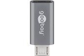 USB Kabel - Pro Micro-USB to USB-C adapter- grey - 4040849555534
