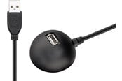 USB Kabel - Pro USB 2.0 Hi-Speed extension cable with desktop foot black - 4040849689130