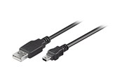 USB Kabel - Pro USB-A <-> USB Mini-B (5-pin) - 1m - Schwarz - 4040849457401