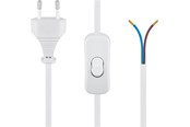 Stromkabel (Intern) - Pro Euro cord for assembly with switch 1.5 m white - 4040849513497