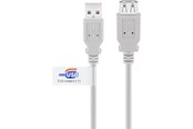 USB Kabel - Pro USB-A <-> USB-A - 3m - Grau - 4040849689154