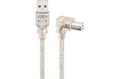 USB Kabel - Pro USB 2.0 Hi-Speed cable 90° transparent - 4040849935756