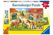 Puzzle - Ravensburger Happy Days At The Stables 2x12p - 10105178
