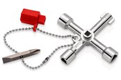 Werkzeuge für Sanitärarbeiten - KNIPEX Schaltschrankschlüssel, für gängige Schränke und Absperrsysteme - 00 11 03