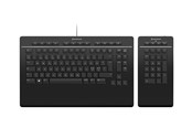 Tastaturen - 3Dconnexion Keyboard Pro with Numpad - keyboard and numeric pad set - QWERTY - Nordic - Tastatur und Ziffernsatz - Nordisch - Schwarz - 3DX-700094