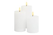 Lampen - SIRIUS Sille LED rechargeable block candles white 3 pcs. - 80600