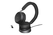 Kopfhörer/Headsets - Jabra Evolve2 75 Link380a MS Stereo Stand Black - 27599-999-989