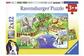 Puzzle - Ravensburger Animals In The Zoo 2x12p - 10107602