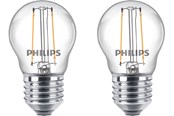 LED-Birnen - Philips LED-Lampe Classic Mini-ball 2W/827 (25W) Clear 2-pack E27 - 929001238798