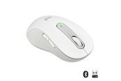 Maus - Logitech Signature M650 Large Wireless Off-White (Left Handed) - Maus (Weiß) - 910-006240
