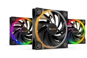 Gehäuselüfter - be quiet! LIGHT WINGS 140mm PWM high-speed Triple-Pack - Gehäuselüfter - 140mm - Schwarz mit RGB LED - 31 dBA - BL079
