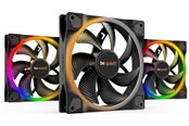 Gehäuselüfter - be quiet! LIGHT WINGS 140mm PWM - triple pack - Gehäuselüfter - 140mm - Schwarz mit RGB LED - 23 dBA - BL078
