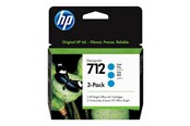 Druckerzubehör - Tinte & Toner - HP 712 / 3ED77A 3-Pack Cyan Ink - 3ED77A