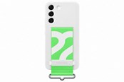 Handys - Cover & Cases - Samsung Galaxy S22 Silicone Cover with Strap - White - EF-GS901TWEGWW