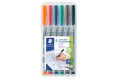 Utensilien zum Schreiben und Zeichnen - Staedtler Universal pen Lumocolor non-p S 6pc - 311 WP6