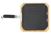 Grill und Zubehör - cozze Cozze wendbare gusseiserne Pfanne mit Untersetzer 330 x 330 mm. - 90327