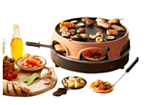 Andere Küchengeräte - Emerio PO-113255.4 - pizza oven/raclette - terracotta orange - PO-113255.4