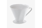 Kaffeezubereitung - Cilio Kaffeetrichter aus Porzellan Größe 6, weiß - C105179