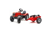 Rutscherautos und Laufräder - Falk Tractor with trailer Massey Ferguson - 808-150