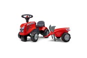 Rutscherautos und Laufräder - Falk Ride-on tractor with trailer rake and shovel Baby Massey Ferguson - 808-021